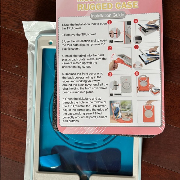 Batyue iPad 10.2 Case, Stand Case, Light Blue And Pink, Bnib - Picture 3 of 6